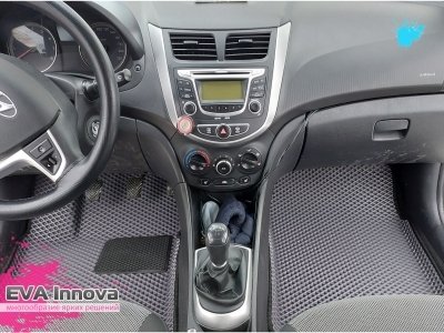 Коврики EVA 3D c бортами для Hyundai Solaris 2011 - 2017