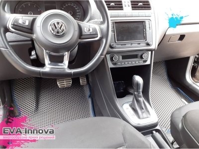 Коврики EVA 3D c бортами для Volkswagen Polo V (седан) 2010 - 2019