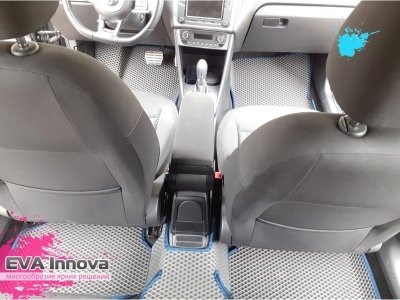 Коврики EVA 3D c бортами для Volkswagen Polo V (седан) 2010 - 2019