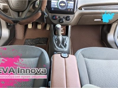 Коврики EVA 3D c бортами для Chevrolet Aveo T300 2011 - 2015